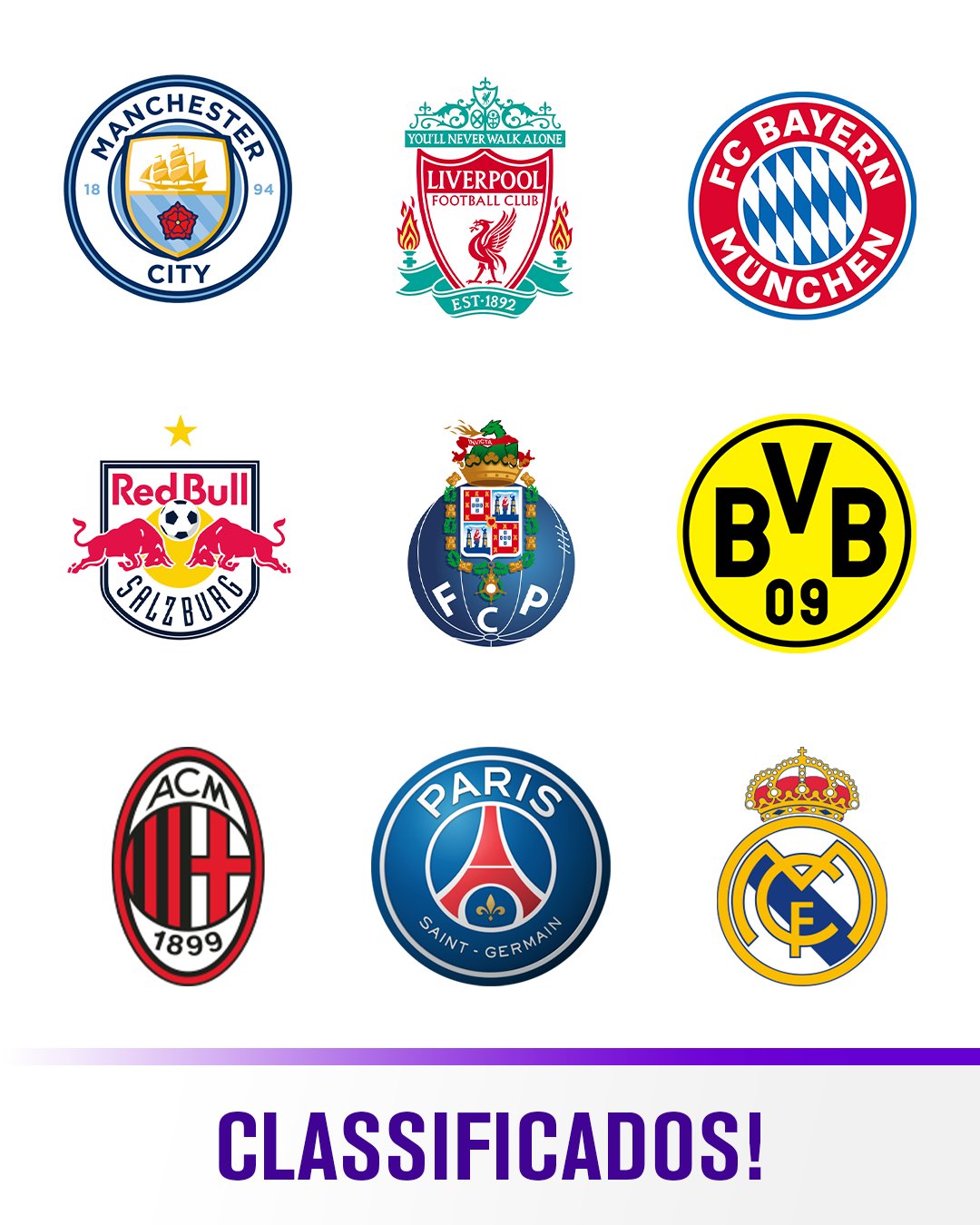 TNT Sports Brasil - A PRÓXIMA TEMPORADA JÁ TÁ VINDO AÍ E esses são os  times da cinco principais ligas europeias classificados para a UEFA Champions  League! Pra você, quem vai ser