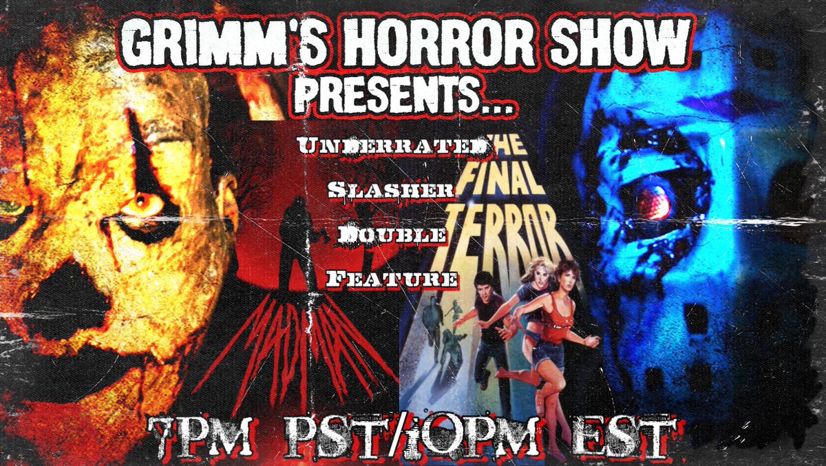 GrimmFXC's tweet photo. TONIGHT the one and only @ZineMatica and myself will be bringin’ ya some underrated slasher goodness with The Final Terror and Madman! Show starts at 7pm pst/10pm est. Be there 🔪#Liveriff #HorrorMovies #Vtuber #HorrroTuber #ENVtuber #HorrorFam #MutantFam 
https://t.co/6usEL1VLlS https://t.co/acDkAVhMfw