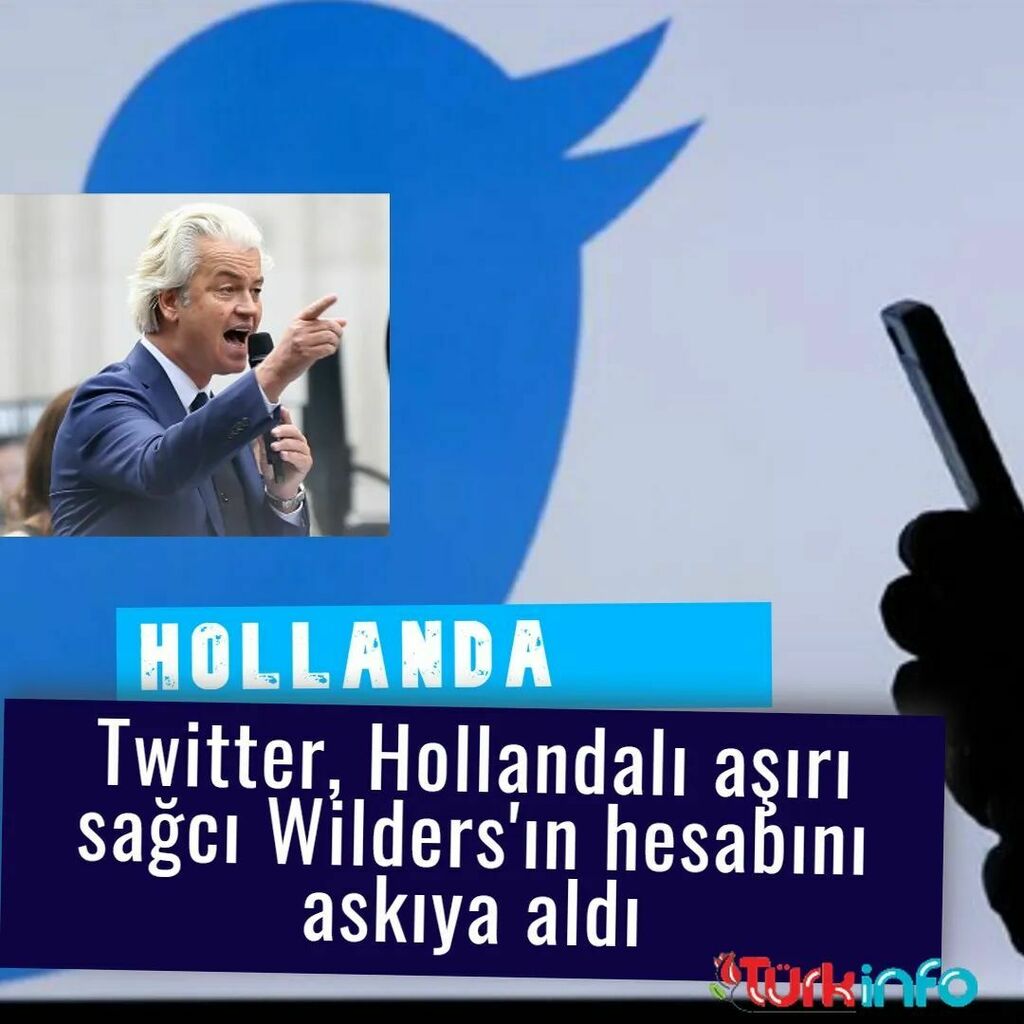 turkinfo's tweet photo. Twitter, Hollandalı aşırı sağcı Wilders'ın hesabını askıya aldı
Hollanda'da aşırı sağcı Özgürlükler Partisi'nin (PVV) lideri Wilders, bir süre Twitter hesabını kullanamayacak.
Wilders #PVV #saldırı #asirisag #aşırısağ #irkci #ırkçı #irkcilik #ırk… https://t.co/f1FQmV4Y2H https://t.co/w1kw9feIk9