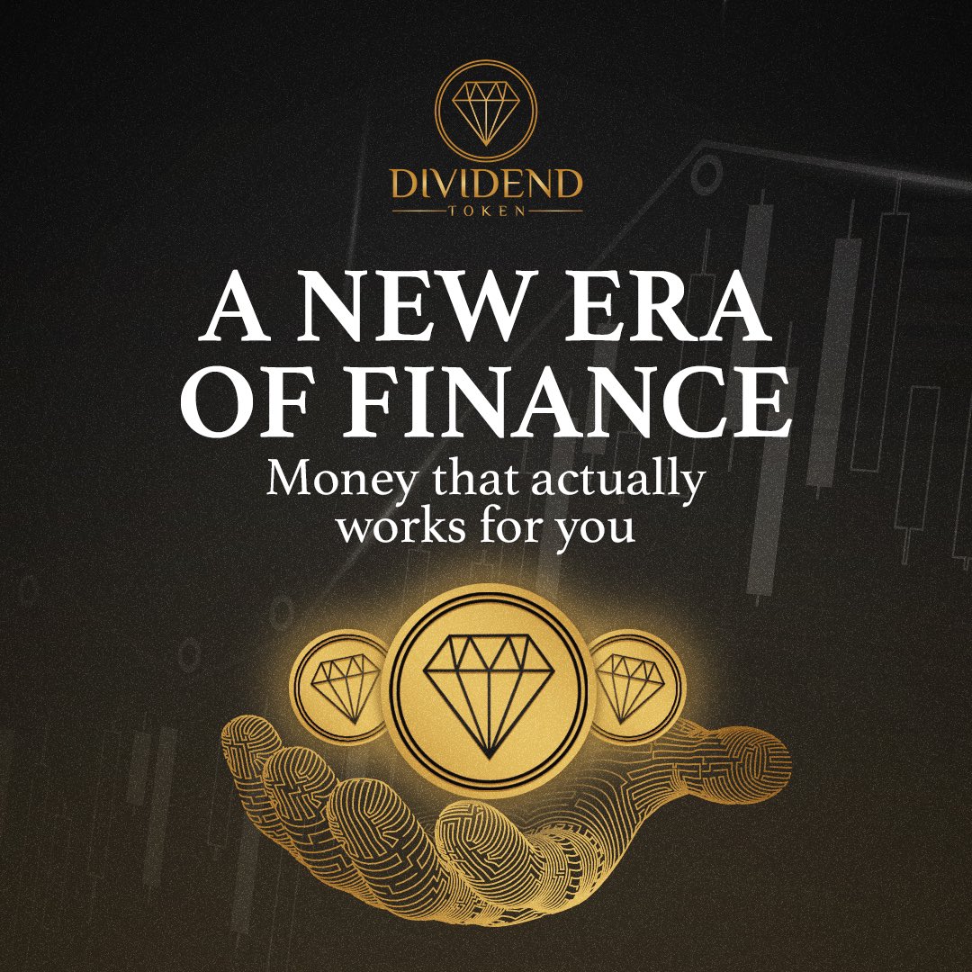 DVDToken's tweet photo. Here at Dividend Token we stand behind this message by backing our cryptocurrency with a portfolio of Dividend paying stocks. This creates a self-sufficient currency that is able to grow in value with every payout received. 

Welcome to the new era of finance! https://t.co/w6UfWyekYR