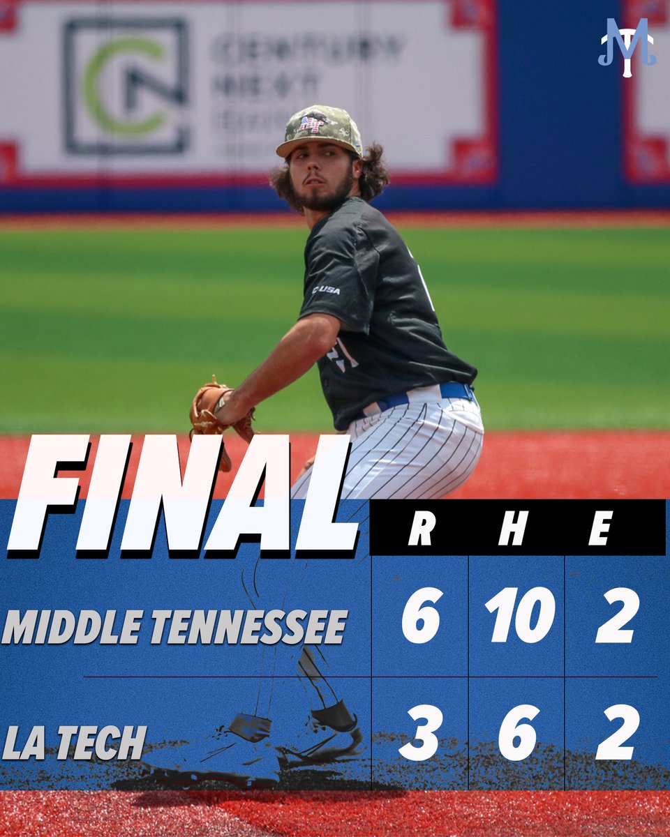MT_Baseball's tweet photo. COMING HOME WITH A SERIES WIN!

A resilient rubber match victory for the Blue Raiders in 12 innings! https://t.co/WgYZQhtJfA