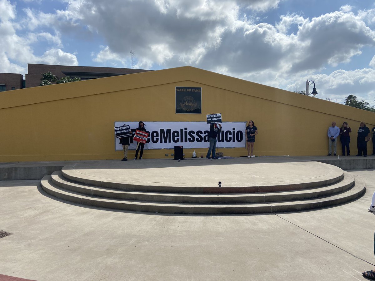 IriskaramiTV's tweet photo. .@RepDominguez protest the case of #MelissaLucio here in #Brownsville. Dominguez argues that #Lucios’s trail is questionable and should be revisited. Other topics include reconsidering #CapitalPunishment in #Texas as a whole. https://t.co/cmnzlghUqV