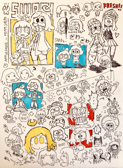 sketchbook page 🍎🍐 