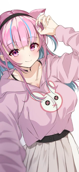 自撮りあくたん ラフ
※タップ推奨  #あくあーと 