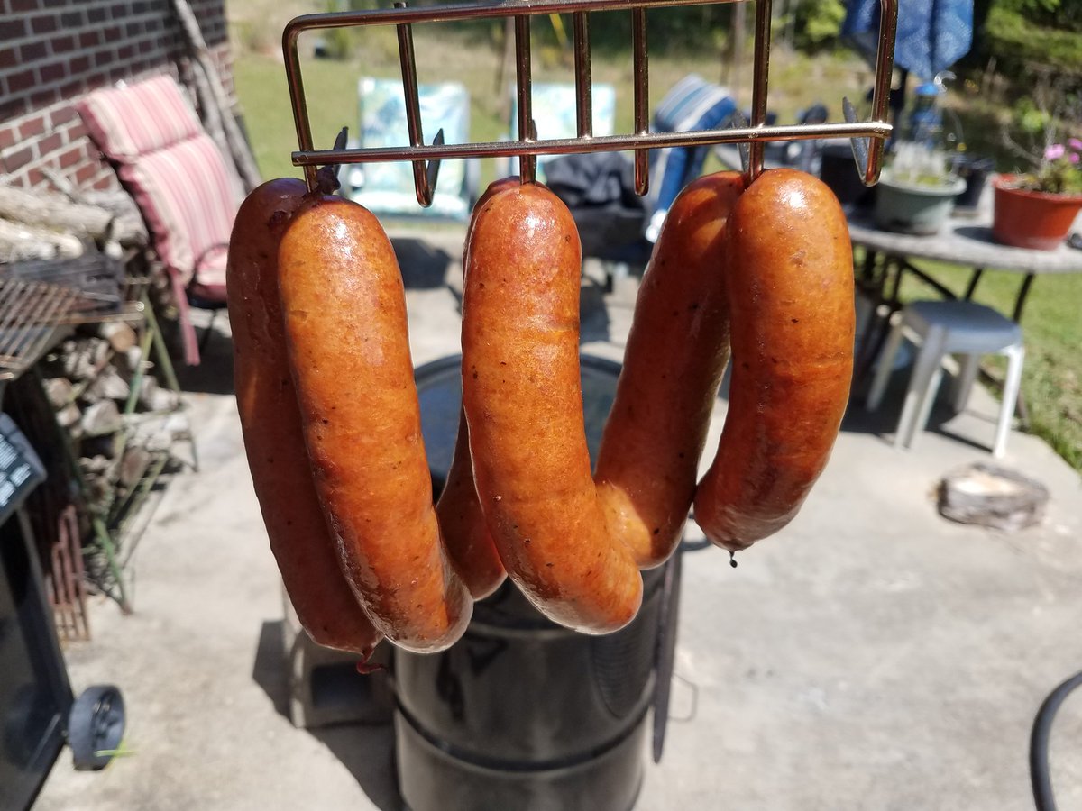 popsbbqpit's tweet photo. Housemade pork sausage links on the @PitBarrelCooker https://t.co/7qWXxZa3HM