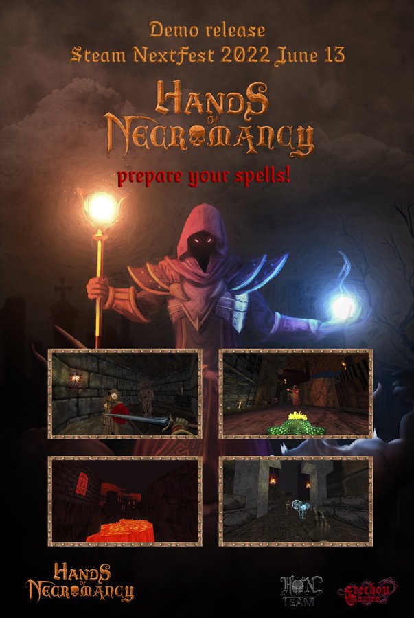 "Hands of Necromancy" Un fps dark fantasy metroidvania/heretic-like FRID3F8XIAAk-6Z?format=jpg&name=900x900