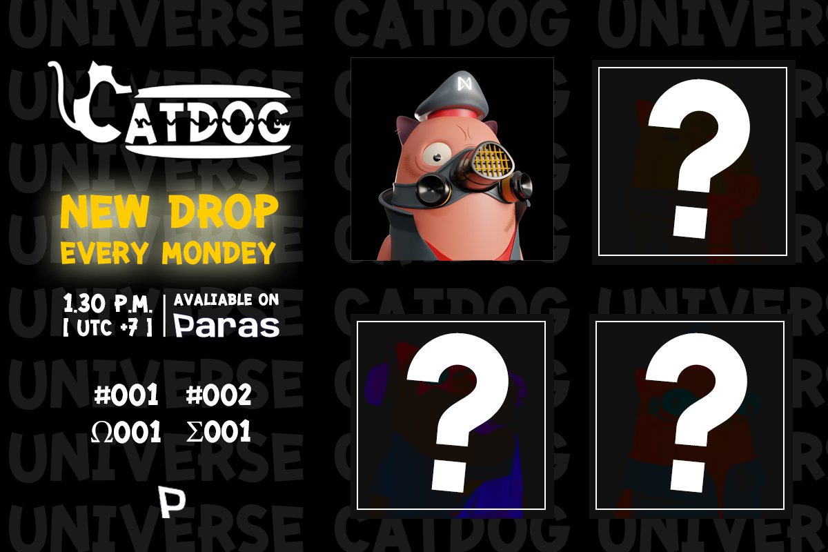 New drop on Monday Catdog NFTs Collection 
Avaliable on Paras
.
paras
paras.id/collection/cat…
.
twitter
x.com/meawstreamer
.
Discord
discord.gg/tAg2KqhA
.
#NFTCommunity  #NFT  #NFTdrop  #NFTProject  #NFTartist  #PARASnft