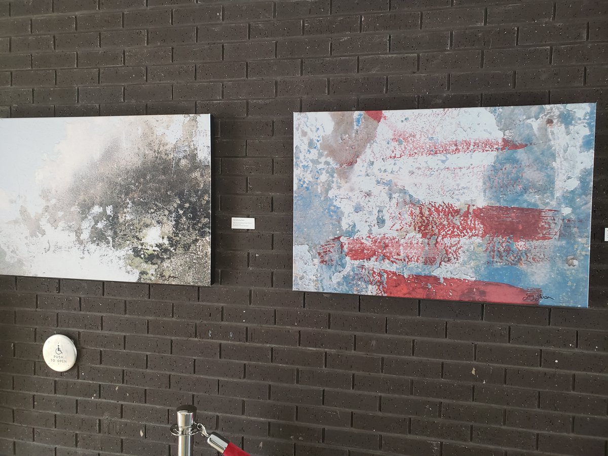 19onthePark's tweet photo. Don't miss your chance to experience "Abstraction Distraction", an exhibit by local artist Gary Johnson at 19 on the Park for the month of April. 
P.S. These beautiful pieces are available for purchase and are a wonderful addition to any home, office, or cottage space! 🖼️📷 https://t.co/quyo5KxGyA