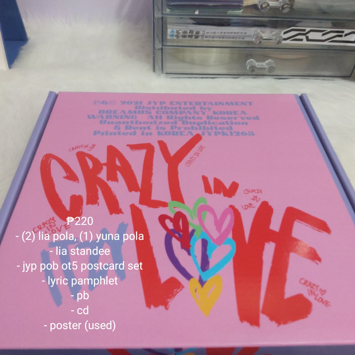 127cartz's tweet photo. ⊂ wts lfb ph ⊃ #127forsale 

↳ price in pic
↳ payo

- rcbyt : https://t.co/OWutntOvIZ
- gcash ; direct ggx/sco jnt

[#] itzy cil crazy in love unsealed album albums yeji lia ryujin chaeryeong yuna https://t.co/26vv3u9PAo