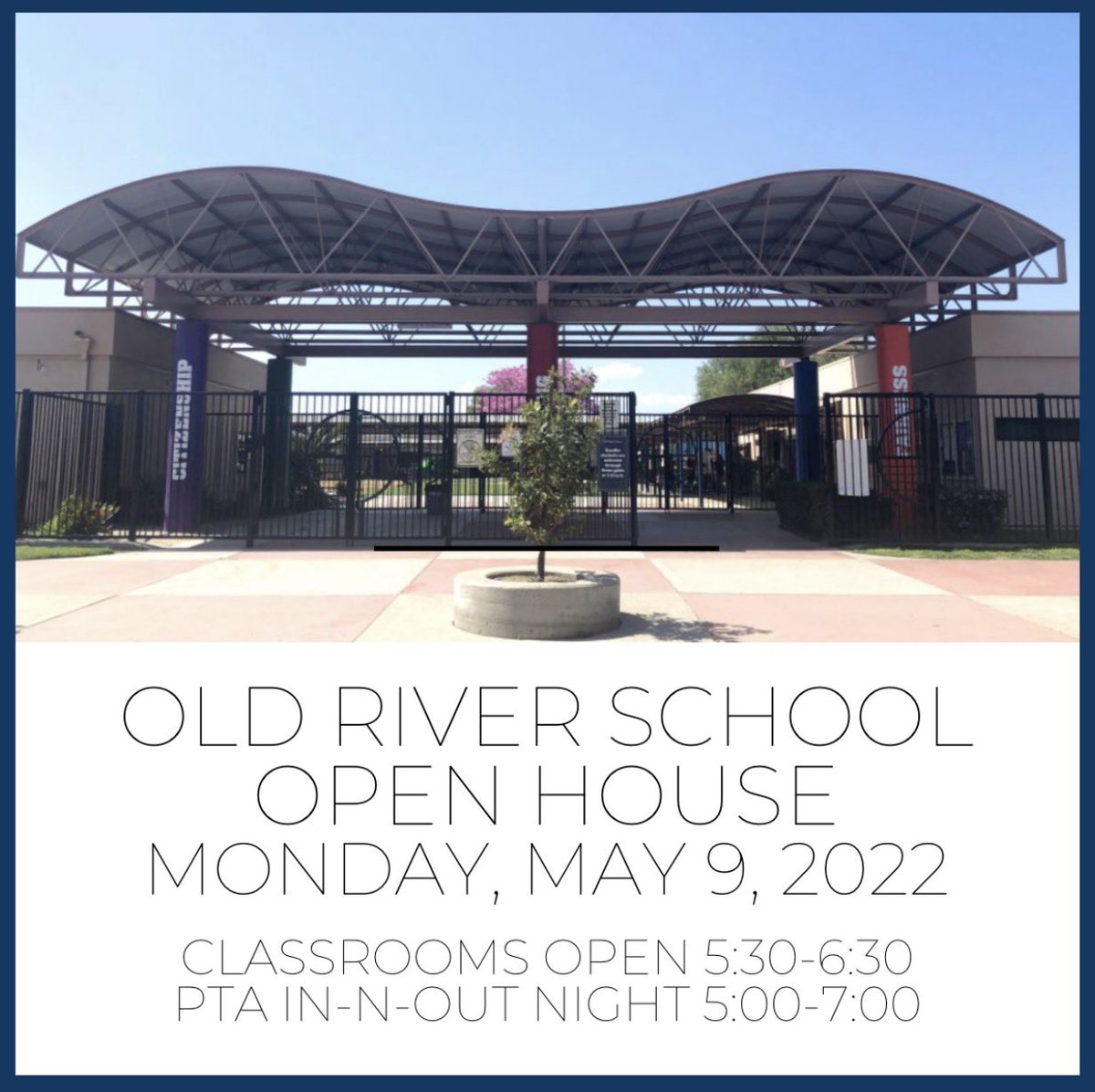 Save the date for our ORS Open House and PTA In-N-Out Night!
Monday, May 9, 2022
5:30-6:30 Classrooms Open
5:00-7:00 In N Out truck is serving food!