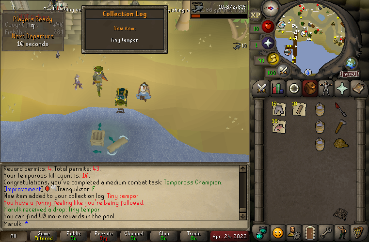 Maxmemix's tweet photo. Tiny tempor on my level 3 skiller after only 7 reward permits lol https://t.co/3Ze64jhqd0