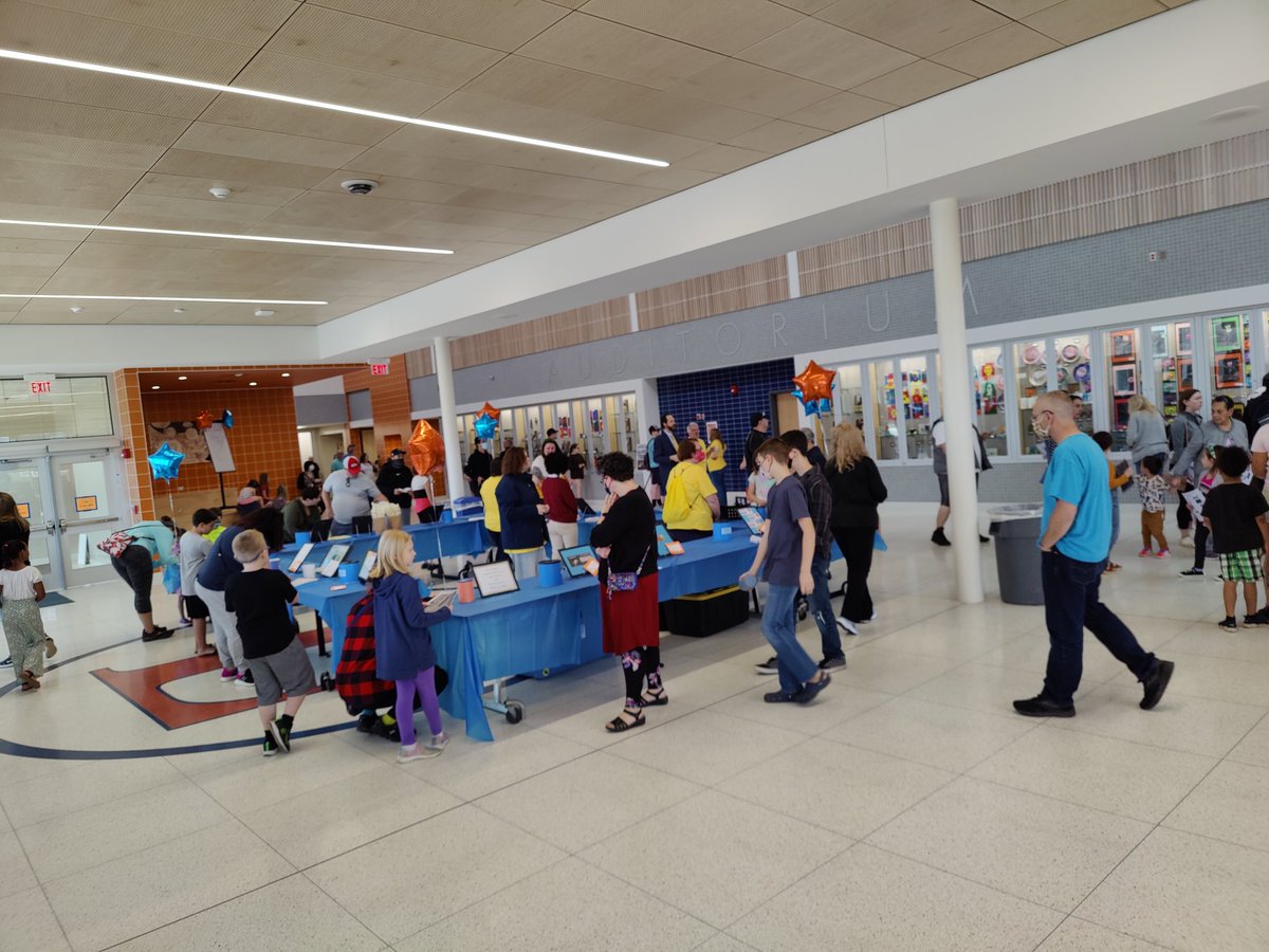 PACLiverpool's tweet photo. Adventures is under way! Seeing all the smiles of the students sharing their artwork is priceless. You don't want to miss it! We're here until 4:30. https://t.co/71QoP7Ny3I
