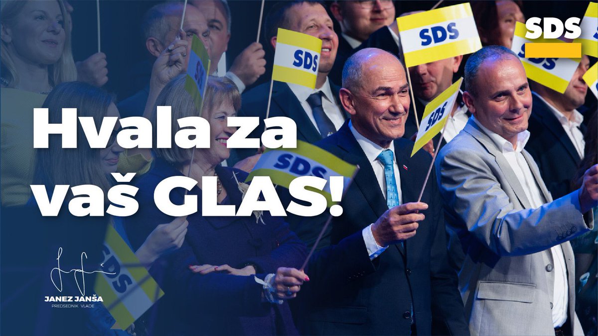 Hvala za vaš glas.
Za <a href="/strankaSDS/">SDS</a>⁩ #ZaSlovenijo