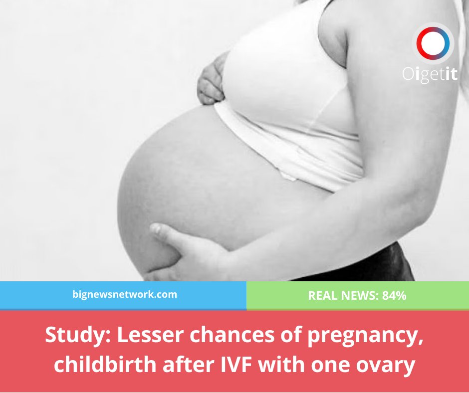Women who have had one ovary surgically removed are less likely to become pregnant than women who have both ovaries and have fewer children after in vitro...

#Fertility #Sterility #KarolinskaInstitute #Sweden

This article was fact checked by #Oigetit ✅

bit.ly/3MvrcCC