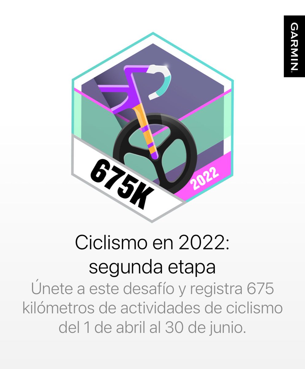 AlejoReyJ's tweet photo. He ganado una medalla en Garmin Connect. #garmin #beatyesterday #pasnormalstudios #supersixevo https://t.co/UvM1G3fYQy