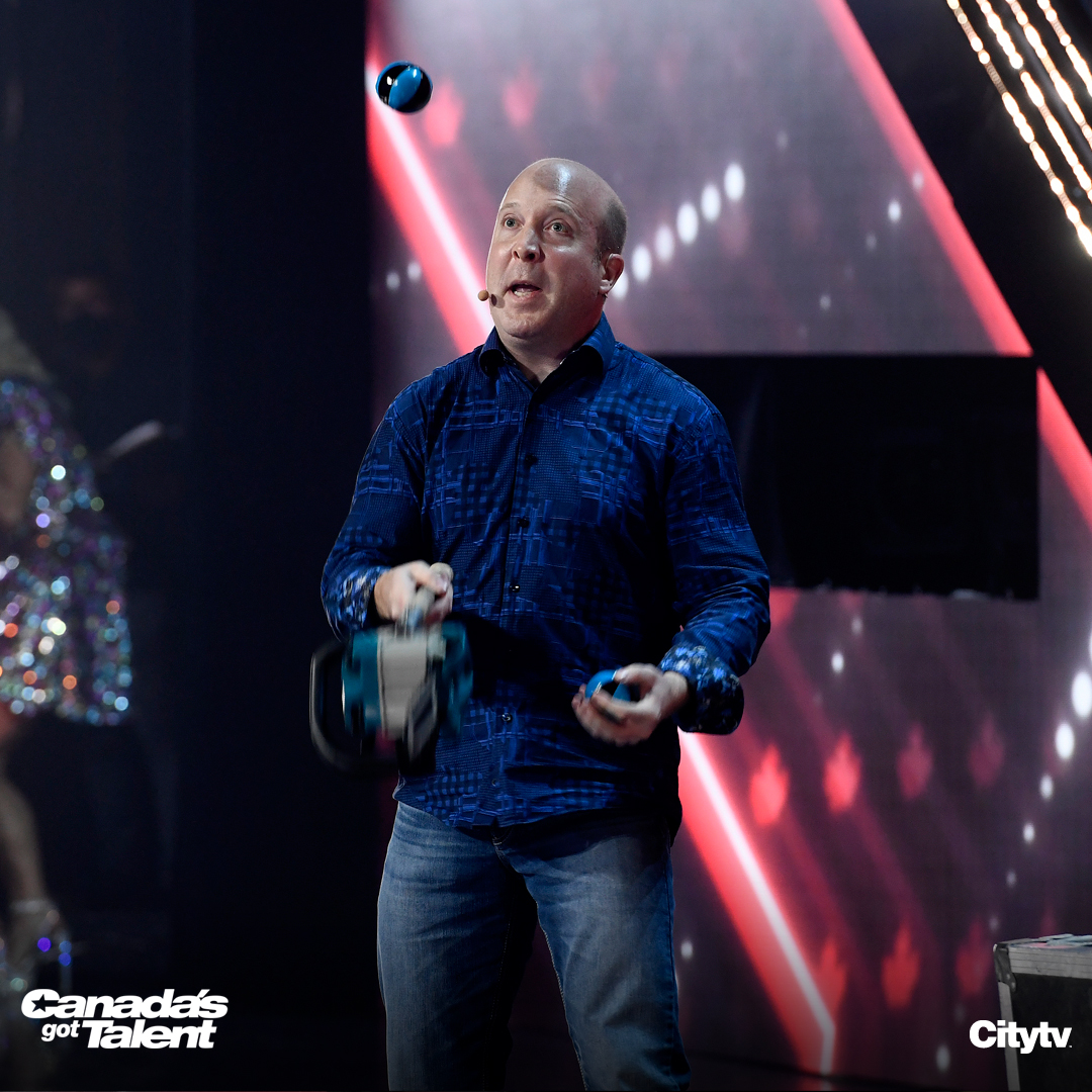 When <a href="/IanStewartHypno/">Ian Stewart</a> learned to juggle, we are hoping he didn’t start with chainsaws! 😳🙈

Watch an all new episode of Canada’s Got Talent TUESDAY at 8/7c on <a href="/City_tv/">Citytv+</a>!
