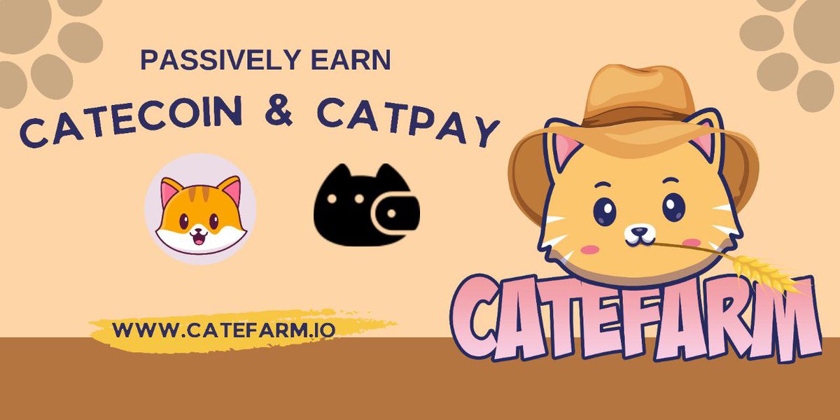 ElennMusk's tweet photo. Ladies and gentlemen ! 
I am very proud to announce that the #CateFarm project will be launched very soon!
Catefarm is the first and only dual rewards which allows you to passively earn #catecoin and #catpay.
📱Telegram https://t.co/cNP9ikKisk
🌐 Website https://t.co/put1uZsl34 https://t.co/KyrDajhYO9