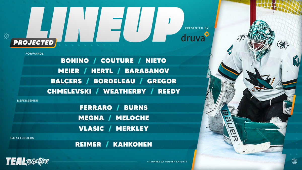 SanJoseSharks's tweet photo. We'll see #OptimusReim 🤖 between the pipes in Vegas https://t.co/Z2Kwp0AZC4