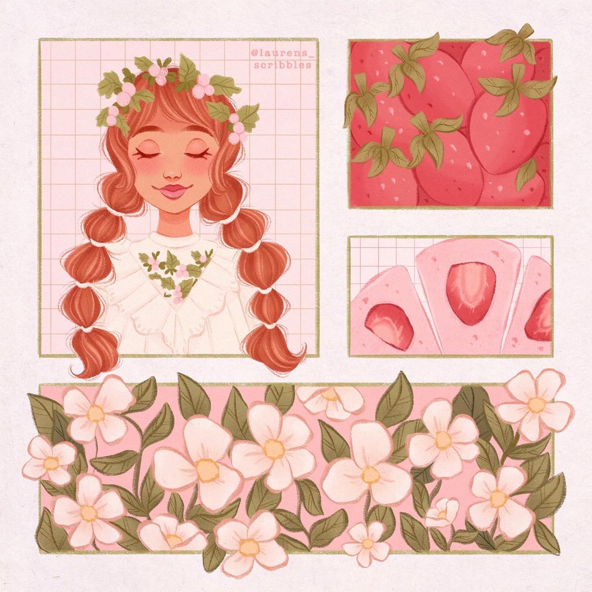laurs_scribbles's tweet photo. Breath of Spring 🌸🍓#breathofspringchallenge https://t.co/E7cJsWQr09