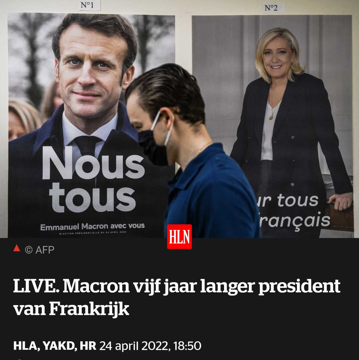 Félicitations @EmmanuelMacron ! Dit is een belangrijke overwinning. Voor een progressief Frankrijk. Voor een sterk Europa. Voor vrede in Oekraïne. Samen zijn we sterk.