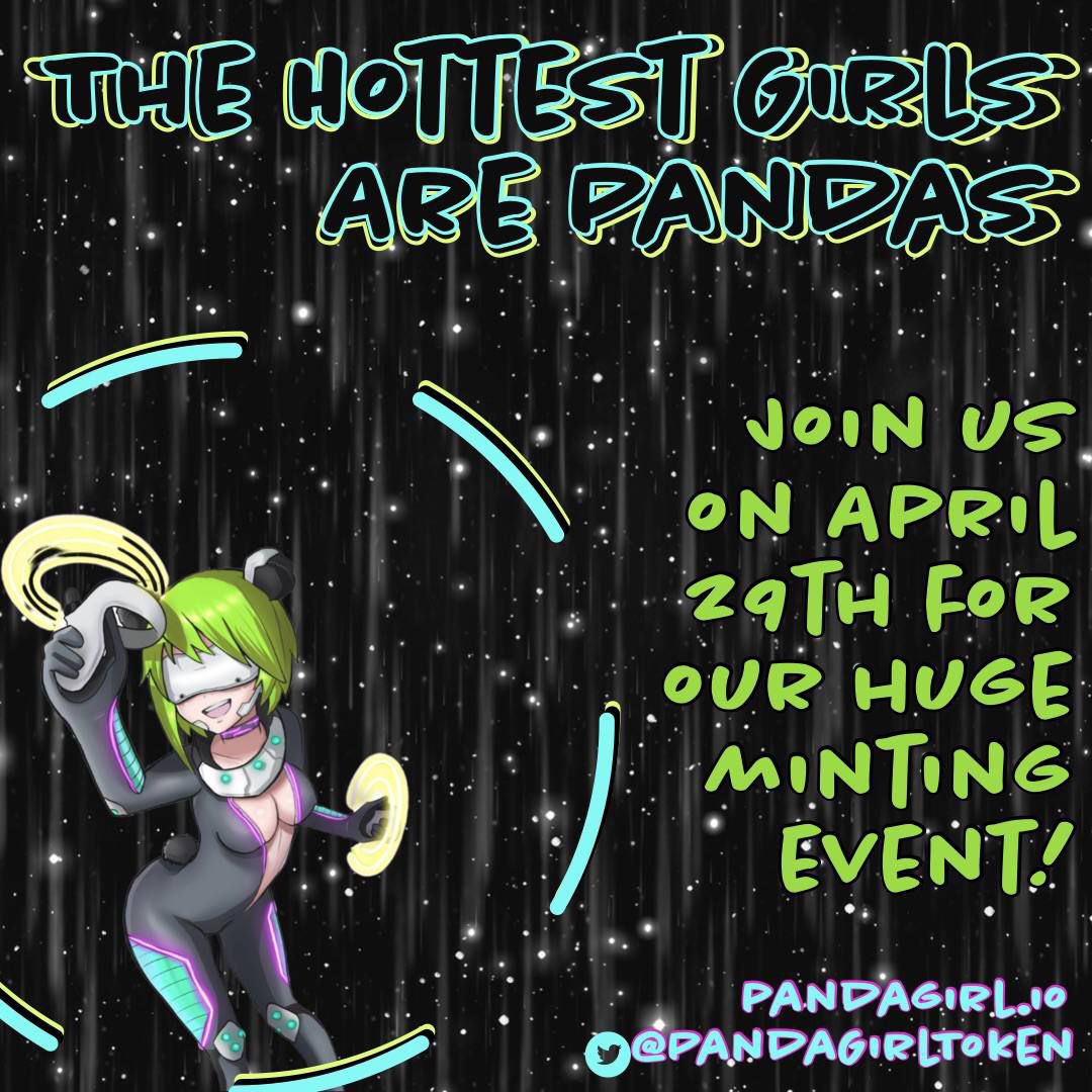Taiwoid84752135's tweet photo. @imBagsy it's not moon... it's just warming up 😎💣 get in, there's still room, minting date is on 4/29 @PandaGirlToken #pandagirl #nft #nftart #giveaway #btc  #ADA #ETH #SHIB #BabyDoge https://t.co/vzlmR35UDQ