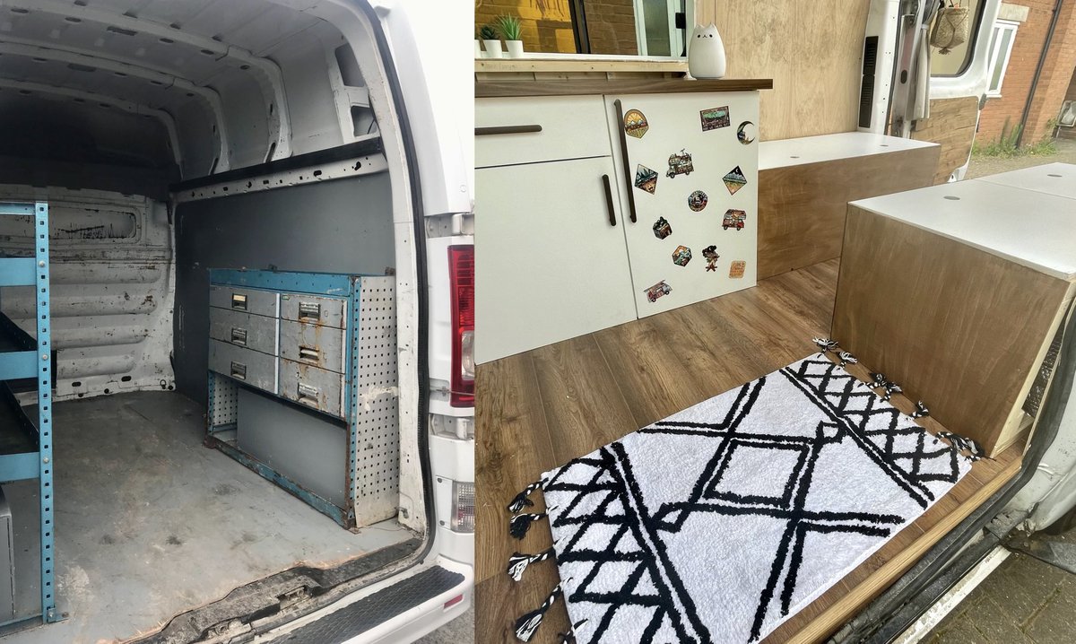 Mk3Shevy's tweet photo. Hard to imagine this was the same van only two months ago 😳🚐 https://t.co/oLy0HWCGRi