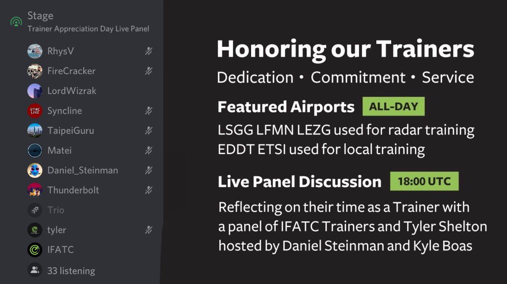 ifatceg's tweet photo. Join now as we talk live with our IFATC Trainers and ATC community manager Tyler Shelton! 

https://t.co/uYjQgY5mt3 https://t.co/F6vxFRt4qB