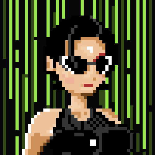 "Da Nova Trinity”… because the Matrix has you!!!

🏙️Art Name: Trinity
🪙Price: 0.006 $ETH
💕 Available on <a href="/OpenSea/">OpenSea</a>

opensea.io/assets/0x495f9…

#NFTCommunity #ETH #OpenseaNFT #NFTCollection #NFTdrop #NFTs #nftpixelart  #art #fanart #Women #NFTCommunity