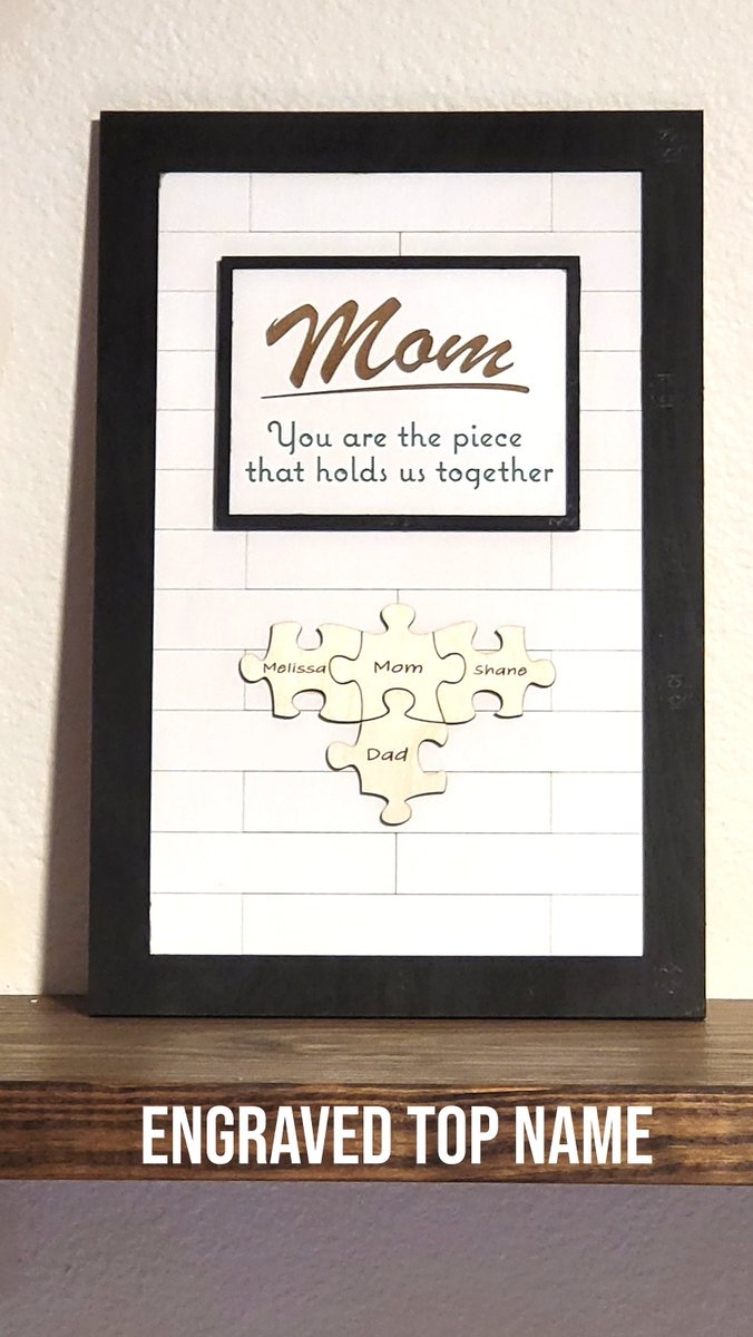 mastalee's tweet photo. Don't forget about mom!!! #etsy shop: Personalized Mother's Day Gift for Moms Puzzle Piece Hold Us Together 10" x 15" sign https://t.co/zBZJcq3xAR #white #housewarming #mothersday #painting #black #framed #porch #countryfarmhouse #mom https://t.co/50N8kyELjf