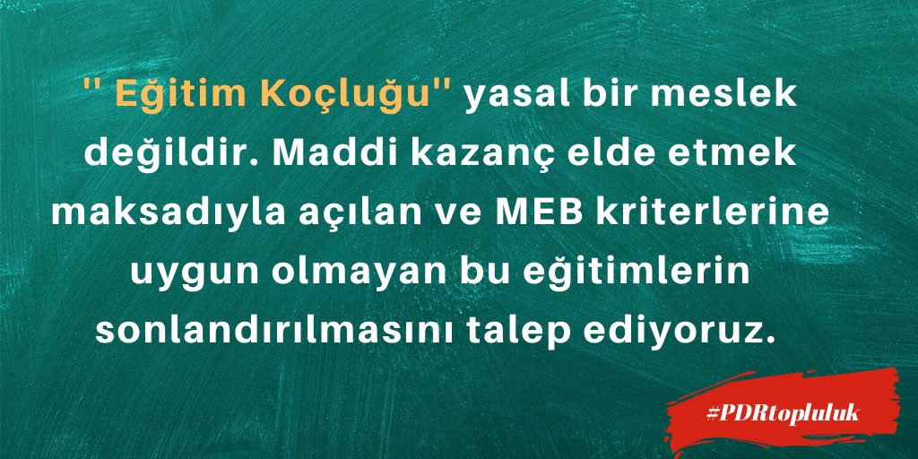 Eğitim koçu, gelişim koçu, eğitim danışmanı gibi yasal zeminde hiçbir tanımı olmayan, meslek standardı bulunmayan sahte unvanlardır.

#EğitimdeKoçYalanı
<a href="/RTErdogan/">Recep Tayyip Erdoğan</a>
<a href="/tcmeb/">Millî Eğitim Bakanlığı</a>
<a href="/nedimsener2010/">Nedim Şener 🇹🇷</a>
<a href="/yilmaznazif/">Nazif Yılmaz</a>
<a href="/fehmirasimcelik/">Fehmi Rasim Çelik</a>