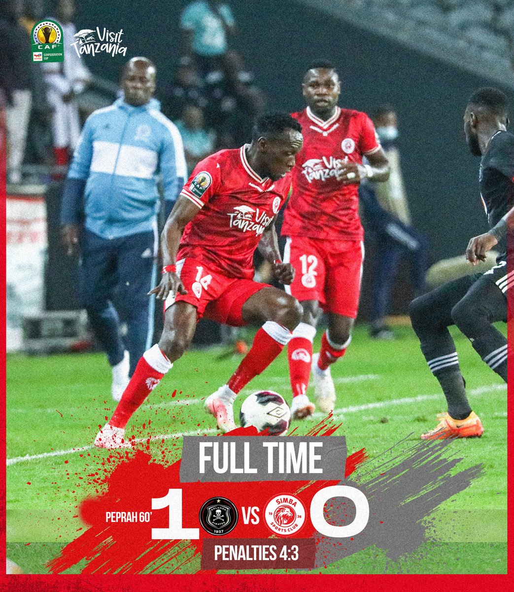 SimbaSCTanzania's tweet photo. Safari yetu kwenye #TotalEnergiesCAFCC imefika mwisho. #NguvuMoja https://t.co/uWPvigBvhi