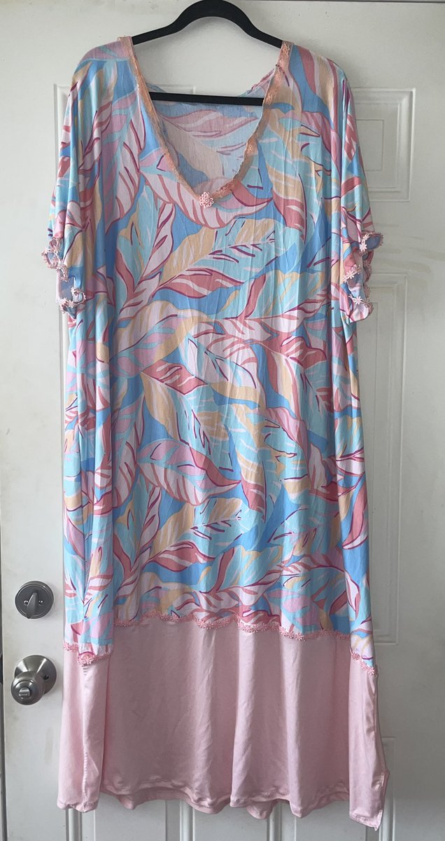 CreativeSustain's tweet photo. Special request on this dress style by my neighbor. Finally finished that doggone flower trim by hand. I may not choose that trim@in the future. https://t.co/g6BbHc6ups
