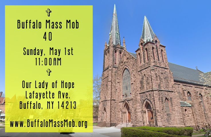 HeyRaChaCha's tweet photo. What a treat to see @seankirst & @jhickeyBN at Our Lady of Hope this morning - site of next Sunday's #Buffalo #MassMob XL. One of the most vibrant, multi-ethnic parishes you'll find in upstate New York. Come see next Sunday! (2018 photo.) https://t.co/bzU95412wT