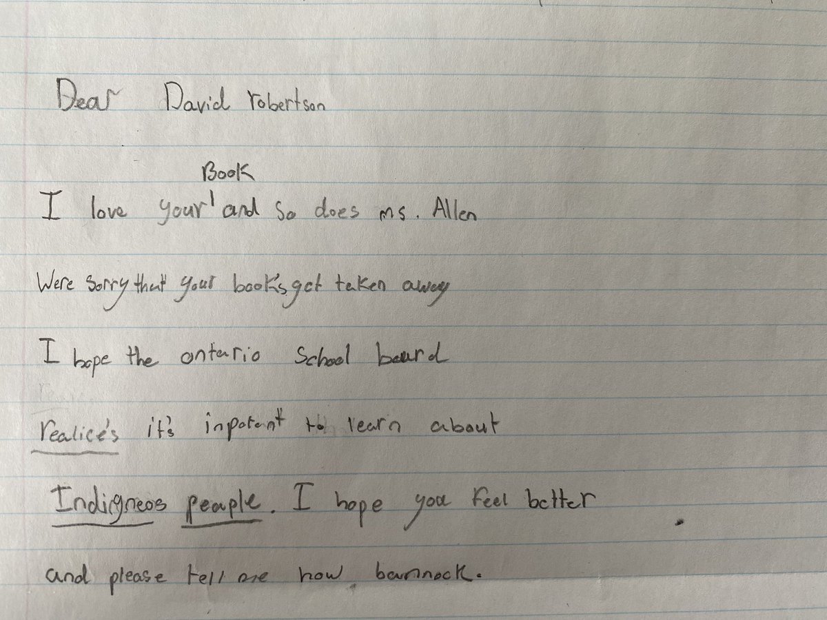“Go get them tiger.” - a few students wanted to send you their support, <a href="/DaveAlexRoberts/">David A. Robertson</a> 🧡 this news hit home for a lot of FN students and allies. Kiskisitotaso ♾