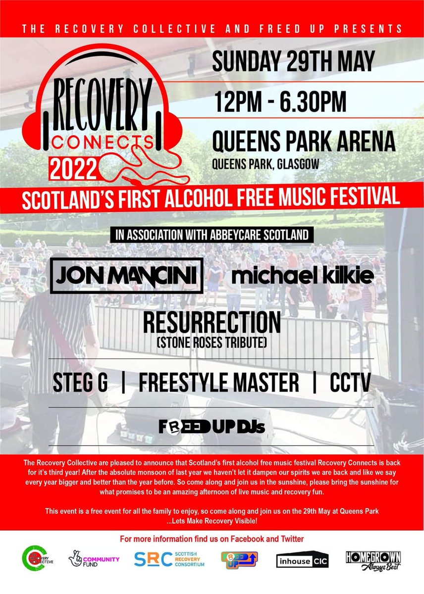 Rec_CollectCIC's tweet image. 💥Line up announcement please share💥

After some great work by the team at The Recovery Collective and @FreedUpEvents we are finally pleased to announce the line up for this years #RecoveryConnects2022