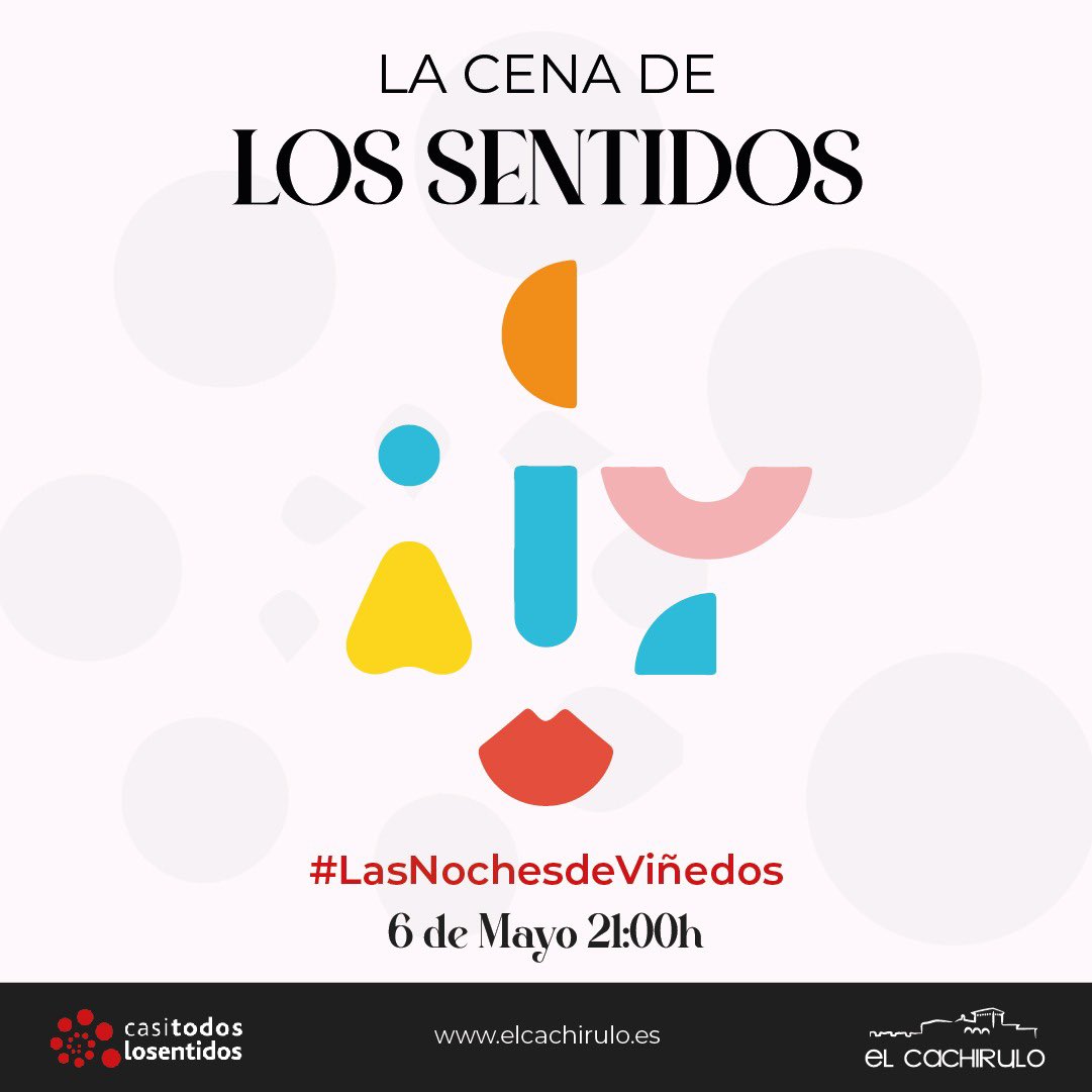 ¿Quieres vivir una experiencia sensorial gastronómica🍽😍? Ven a la Cena de los sentidos en Grupo el Cachirulo, maridada por Casi todos los sentidos, empresa especializada en este tipo de actividades. ¡Un plan diferente👂🏽👃🏻👀👋🏼👅!
👉 Info y reservas: elcachirulo.es