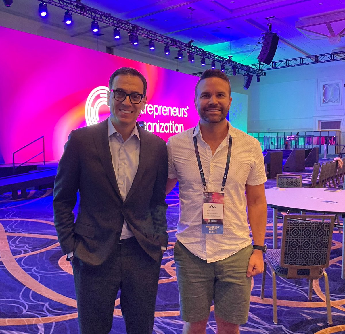 Thrilled to have <a href="/DanielPink/">Daniel Pink</a> at #glc2022 — my favorite author who has deeply inspired my own management philosophy. Today he'll be speaking to us about the power of regret! Always love his fresh perspective.