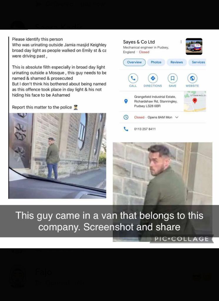 TalentSquared's tweet photo. @Sayes1931 Is this is how your employees go around disrespecting places of worship? Unbelievable!! @WestYorksPolice https://t.co/EaVfrsWhzM