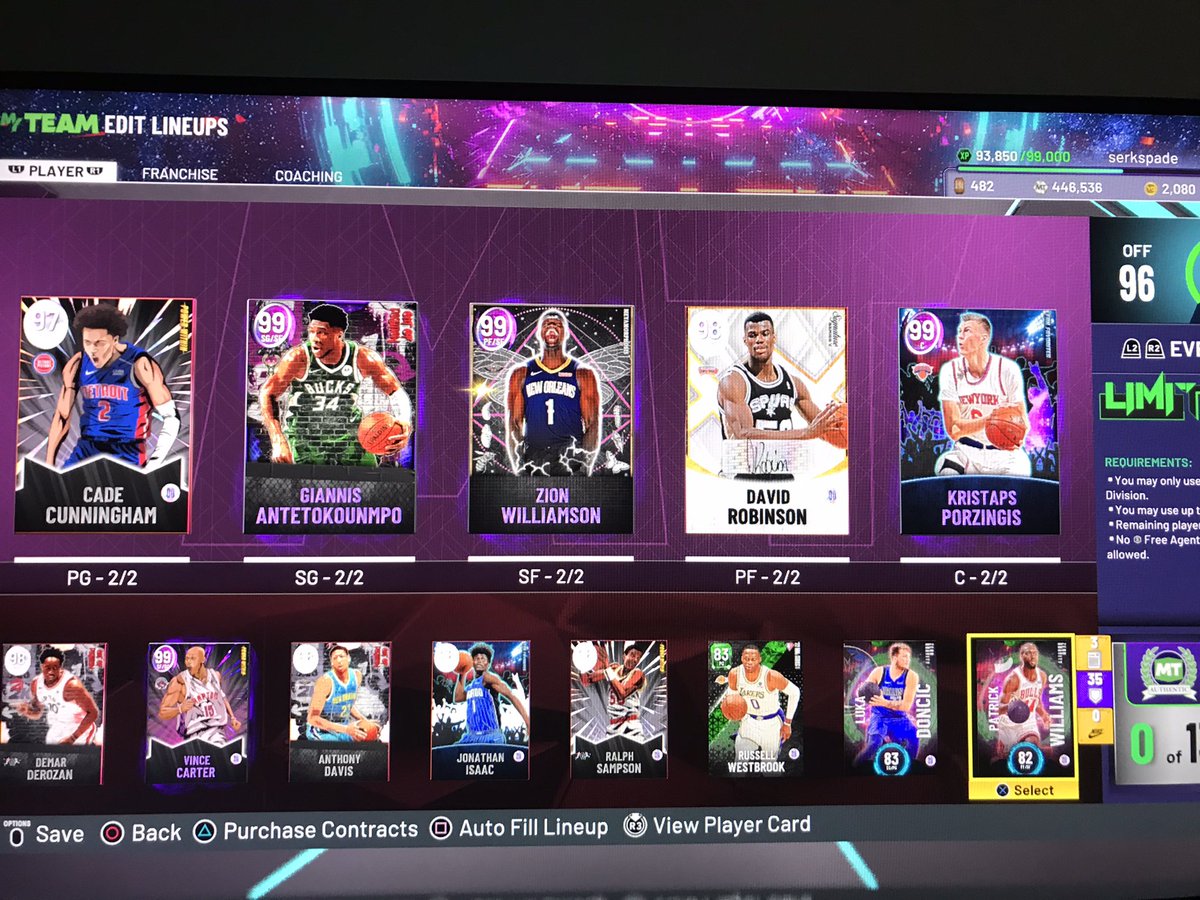 DavidAybarCruz1's tweet photo. @NBA2K_MyTEAM suggestions🙏 https://t.co/owPSewjL0f