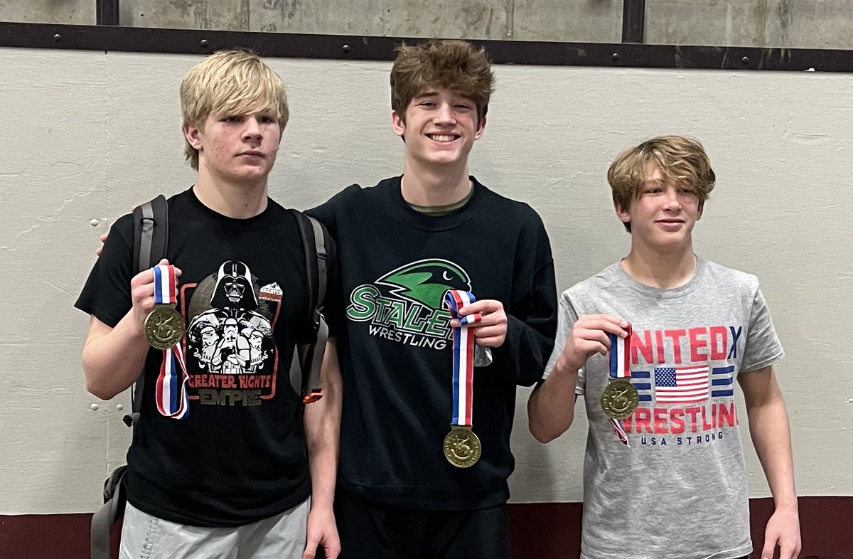 Parker Leverknight, David Gleason and Merrik Murray are Freestyle State Champions and will represent Missouri at Cadet duals in June!!! <a href="/StaleyWrestling/">Staley Wrestling</a> <a href="/SHSFalcons/">Staley High School</a> <a href="/N2SportsStaley/">N2Sports Staley</a> @StaleyNews <a href="/NKCSchools/">NKC Schools</a> <a href="/Wrestling_Cent/">Wrestling Central</a> <a href="/missouriwrestle/">Missouri Wrestling</a> <a href="/MissouriUSAW/">MO USA Wrestling</a> #SummerWrestlingWinterChamps