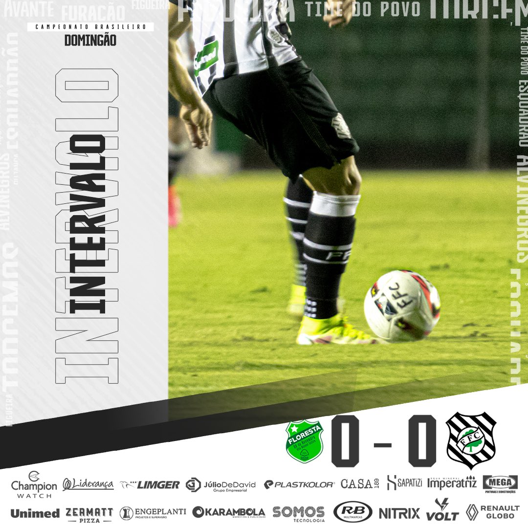 FigueirenseFC's tweet photo. Intervalo de jogo:
⠀
Floresta-CE 0x0 Figueirense.
⠀
#FECxFFC
#CampeonatoBrasileiro https://t.co/356rS4PEx7