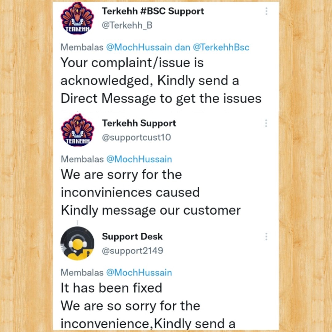 MochHussain's tweet photo. @TerkehhBsc WoW WoW Hold on for a few sec.

after complaining about this terk's scam token, now some fake customer service accounts are sending me direct messages. LoL, don't bother texting me, I won't reply it https://t.co/ngokp4hZTI