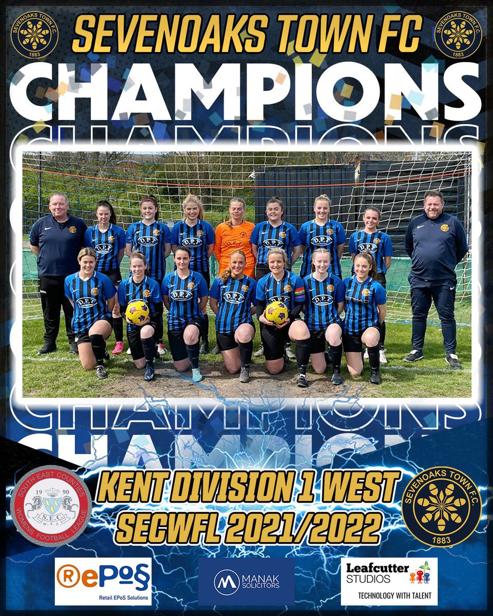 Fantastic season from the whole team, Champions of Kent Division 1 West 🏆🖤💙