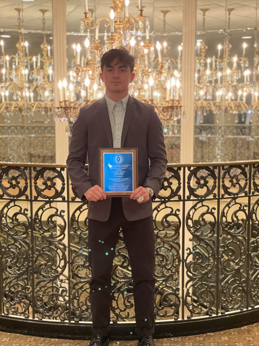 Honored to be given the National Football Foundation and College Hall of Fame Scholar-Athlete Award! <a href="/VeronaAthletics/">Verona Athletics</a> @Veronafootball2 <a href="/CoachWenzel/">Coach Wenzel</a> <a href="/myveronanj/">MyVeronaNJ</a>