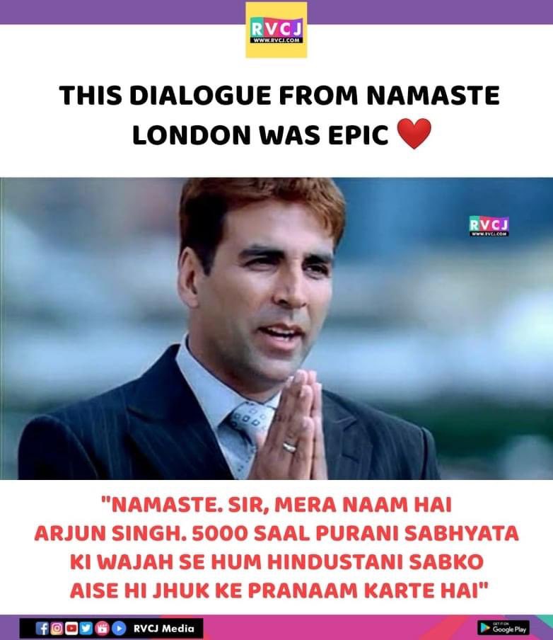 Epic dialogue!
#akshaykumar #namasteylondon #bollywood #dialogue #rvcjmovies @akshaykumar