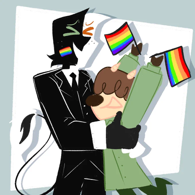 Well now I have to redraw this for pride month 