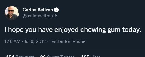  Happy birthday, Green Man and Carlos Beltran. As is tradition: 