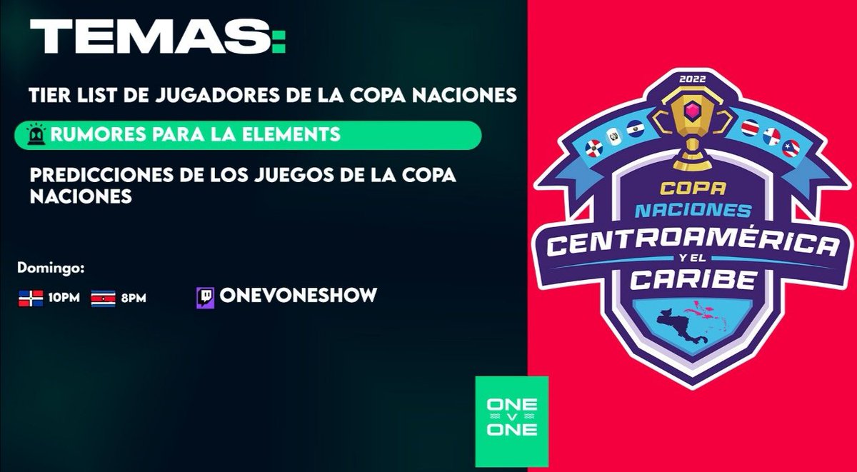 Seguimos en off season y se nos viene la Copa de Naciones 🔥

Así que, hoy tendremos programa! Hablaremos de la Copa y de la @LVPCAyCLoL y sus rumores 

No se lo pueden perder! 

twitch.tv/onevoneshow