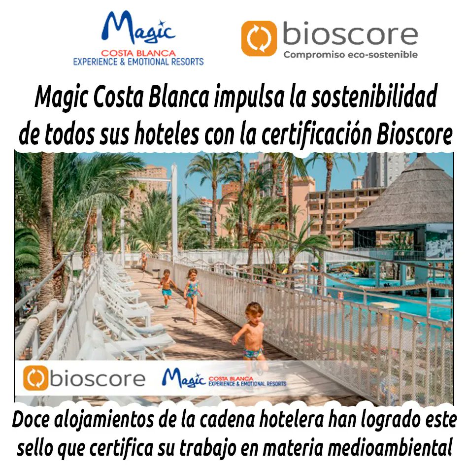 hosteleriaenvlc's tweet photo. MAGIC COSTA BLANCA IMPULSA LA SOSTENIBILIDAD DE TODOS SUS HOTELES CON LA CERTIFICACIÓN BIOSCORE
https://t.co/O0zufolntL
@hoteles_magic @mybioscore #MagicCostaBlanca #Bioscore #HosteleriaEnValencia #Hoteles #HotelesCostaBlanca #Sostenibilidad #CertificacionBioscore #CadenaHotelera https://t.co/WQGW4jiXAw