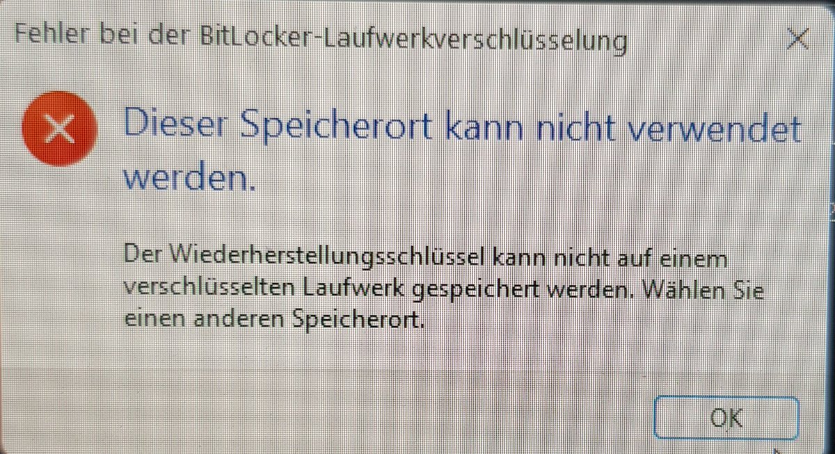 Wie naiv konnte ich nur sein, den key auf einem anderen, sicheren Speicher zu sichern! 🤦‍♂️